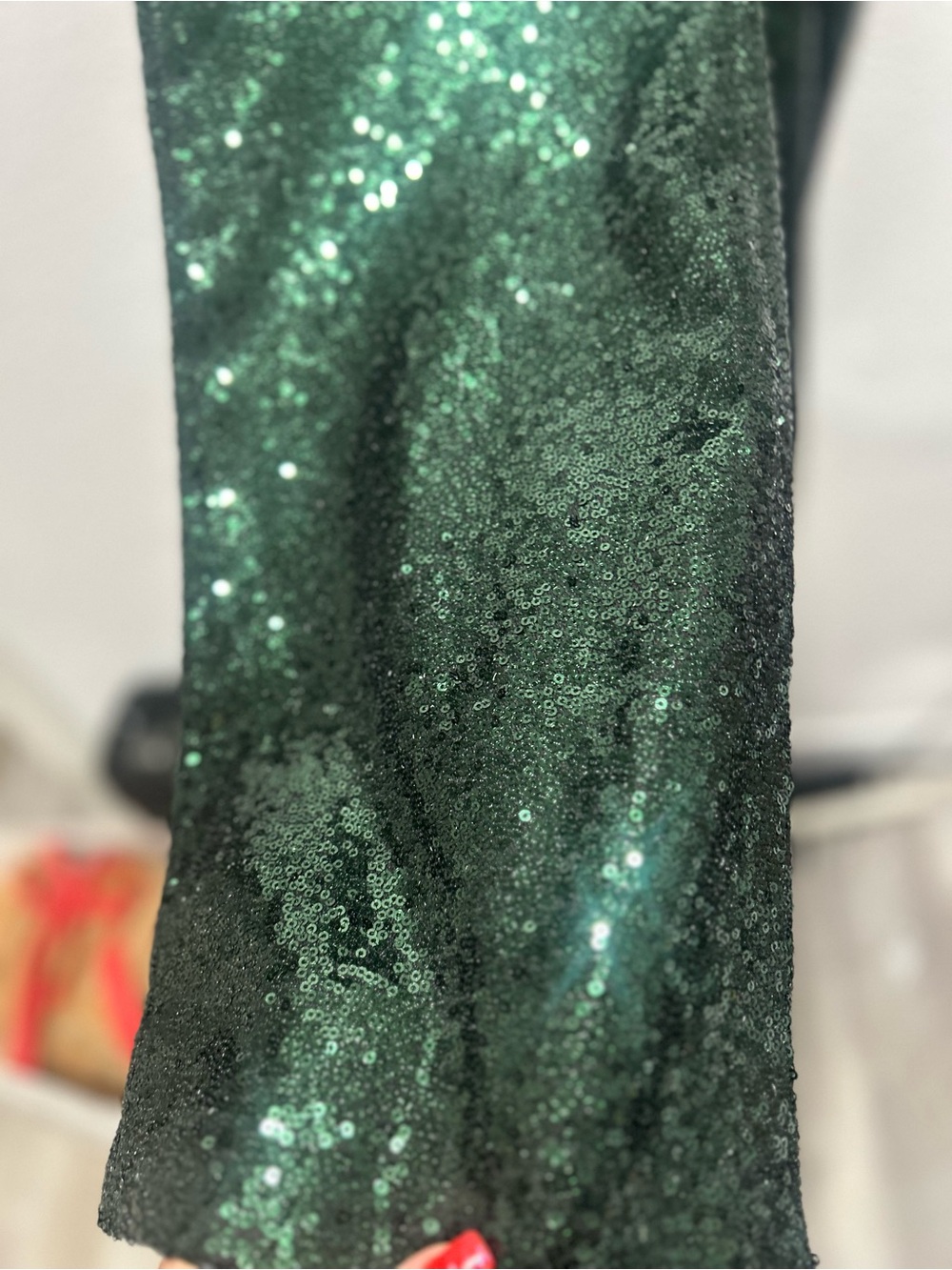 Women's Green Sequin Blazer Jacket and pant set size medium - Picture 6 of 8